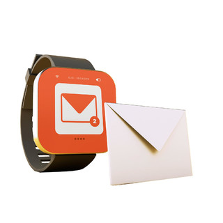 功能性智能手表电器发送邮件矢量素材
